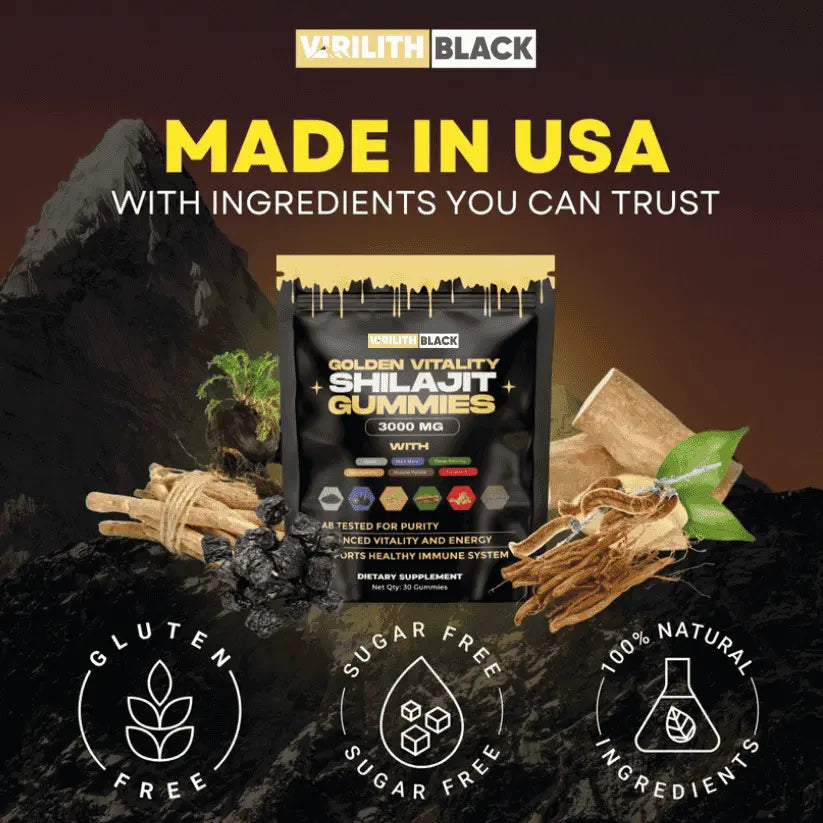 VirilithBlack™ Shilajit Gummies 6 - in - 1 - VIRILITH BLACK